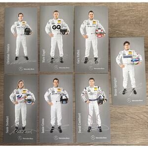2011 Mercedes DTM Racing Index Long Cards - Printed Silver Auto Signatures